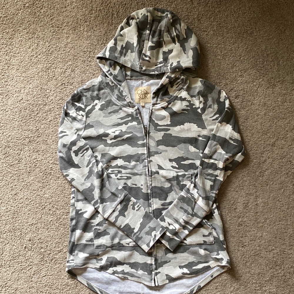 Chaser Camo Zip Up Hooded Sweatshirt